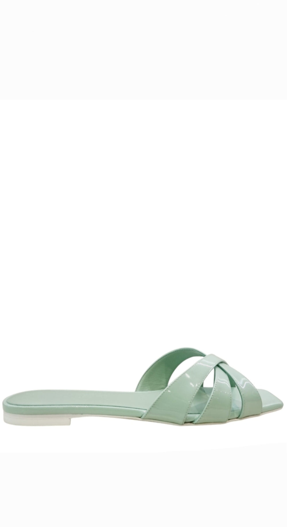 Antonia Mint Patent Slip-On Mules - 3Juin - Liberty Shoes Australia