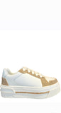 Xtra White Gold Platform Sneaker