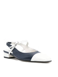 Oceano Marine/ White Sling-Back Sandals
