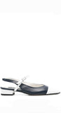 Oceano Marine/ White Sling-Back Sandals