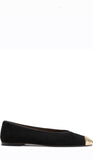 Georgia Metal Suede Ballet Flats