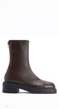 Junney Brown Leather Boots
