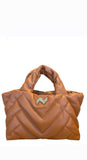 Quilted Nappa Brown Bag