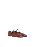 Tracy Brown Leather Ballet Flats