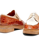 Brannl Croco Embossed Derbies - Clergerie - Liberty Shoes Australia