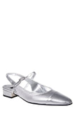 Oceano Silver Leather Sling-Back