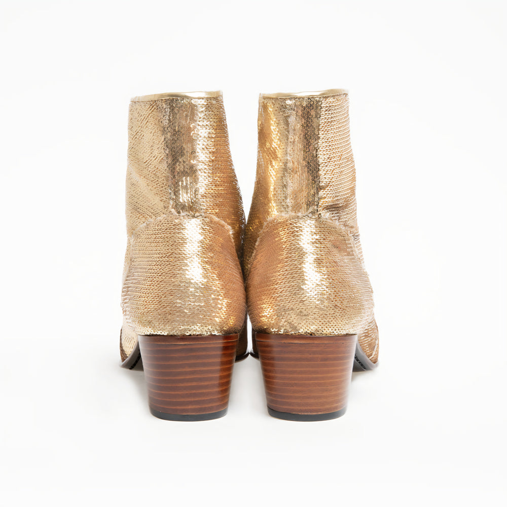 Maria Gold Sequins Boot