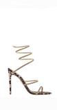 Cleo Leopard Printed Embellished Sandals