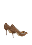 Crystallised Corset Light Brown Pump