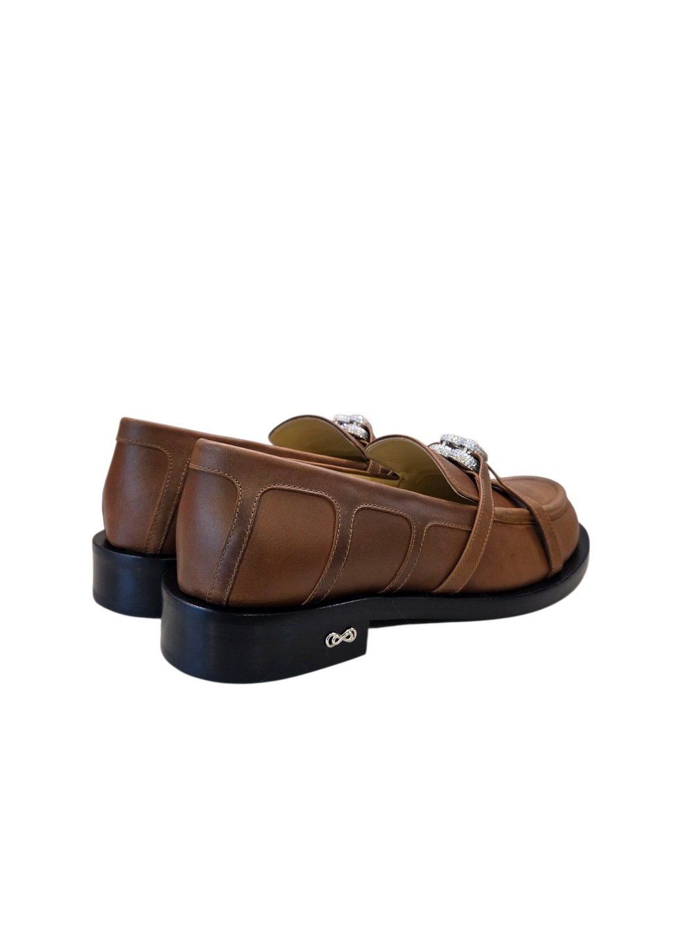 Double Heart Tan Loafers