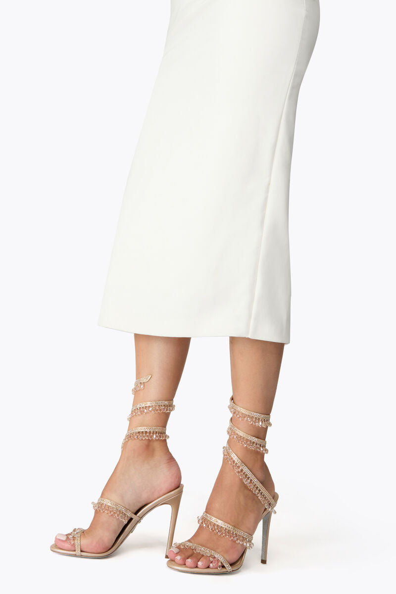 Cleo Chandelier Beige Satin Strass (carry over style)
