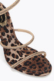 Cleo Leopard Printed Embellished Sandals