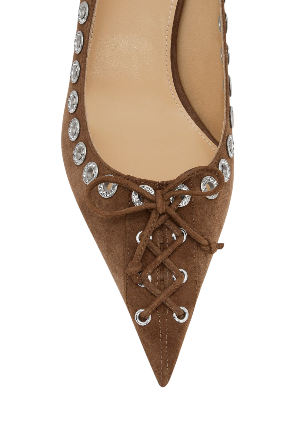 Crystallised Corset Light Brown Pump