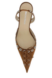 Crystallised Light Brown Slingback