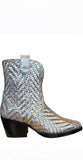Cowboy Woven Boots Silver