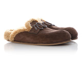 Shearling-Lining Slippers / Mules