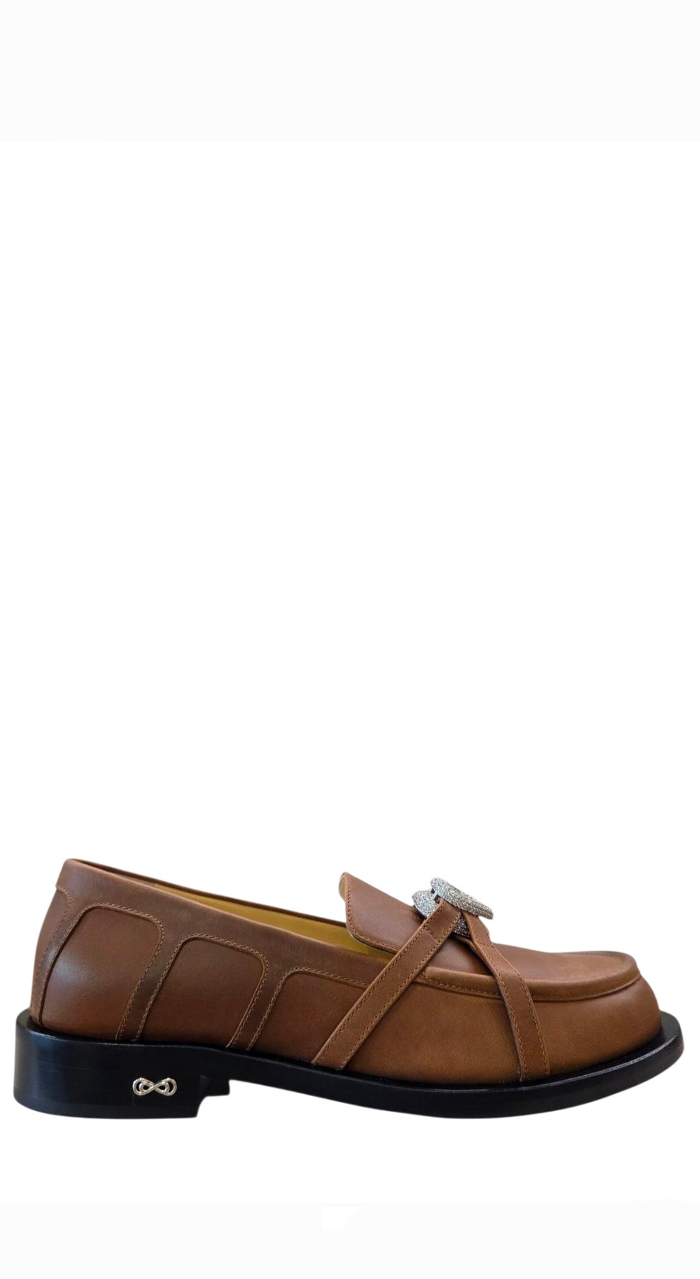 Double Heart Tan Loafers