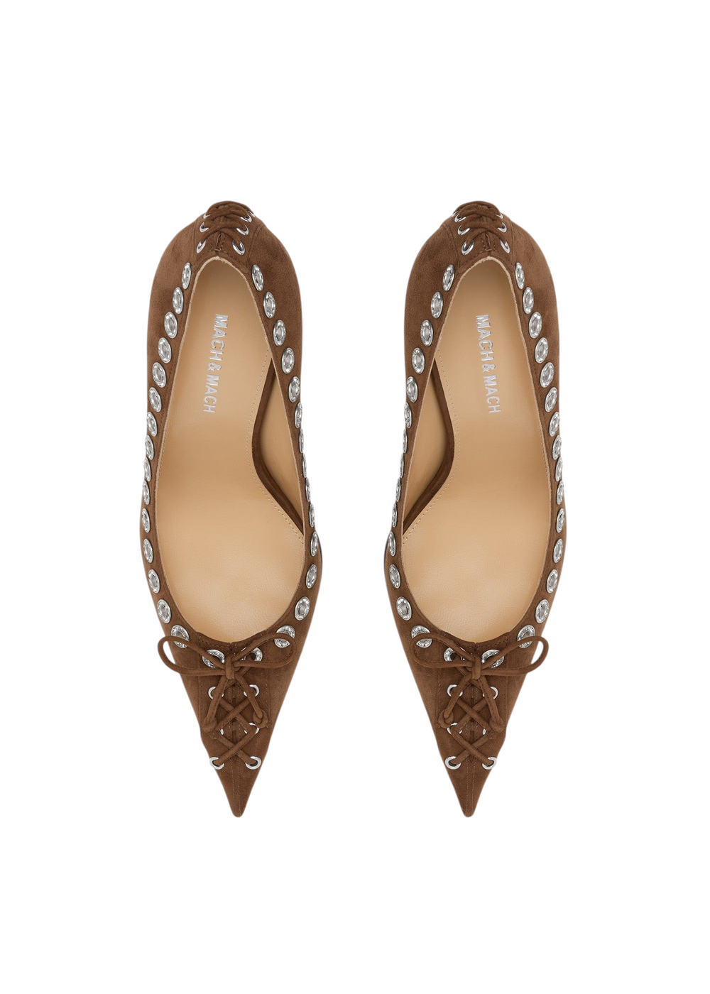 Crystallised Corset Light Brown Pump