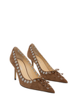 Crystallised Corset Light Brown Pump