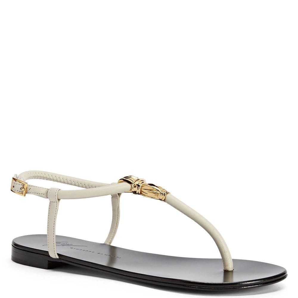 Tie Flat white Sandal