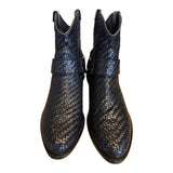Strap Low Flat Boot Black