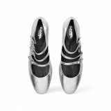 Ariana’s Silver Leather Mary-Jane