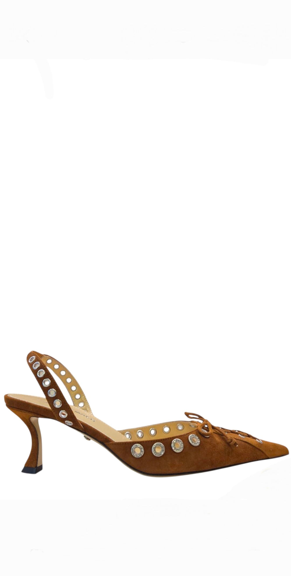 Crystallised Light Brown Slingback