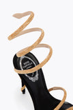 Margot Platform Black And Gold Sandals