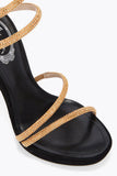 Margot Platform Black And Gold Sandals