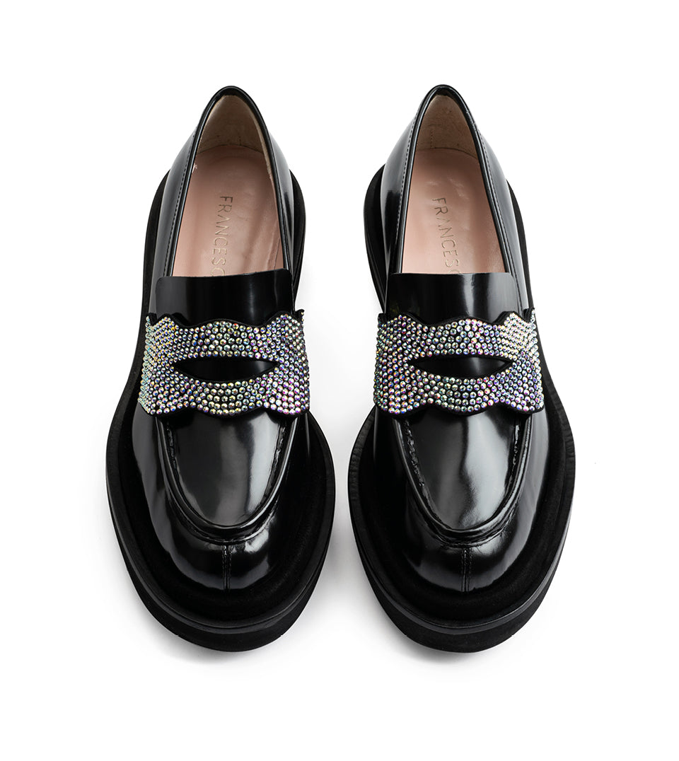 Tokyo Crystal Embellished Loafers - Francesca Bellavitta - Liberty Shoes Australia