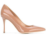 Godiva 10cm  Nude Patent Pump - SERGIO ROSSI - Liberty Shoes Australia