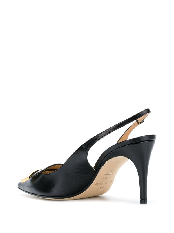 Sr1 Black Sling-Back Sandals - SERGIO ROSSI - Liberty Shoes Australia