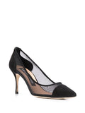 Godiva Black Mesh Pumps - SERGIO ROSSI - Liberty Shoes Australia
