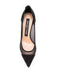 Godiva Black Mesh Pumps - SERGIO ROSSI - Liberty Shoes Australia
