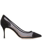 Godiva Black Mesh Pumps - SERGIO ROSSI - Liberty Shoes Australia