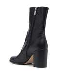 SR Aden Black Leather Ankle Boots - SERGIO ROSSI - Liberty Shoes Australia