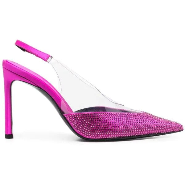 Evangelie Fushia Sling-Back Pumps - SERGIO ROSSI - Liberty Shoes Australia