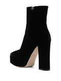 Morgana Velvet Platform Boots - GIUSEPPE-ZANOTTI - Liberty Shoes Australia