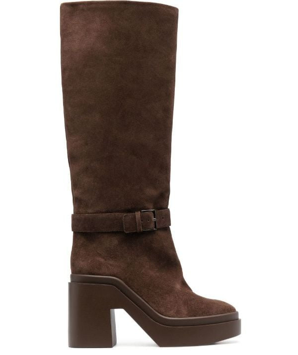 Ninon Brown Suede Boots - Clergerie - Liberty Shoes Australia