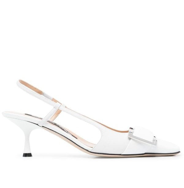 Sr Twenty White Slingback Pumps - SERGIO ROSSI - Liberty Shoes Australia