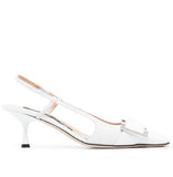 Sr Twenty White Slingback Pumps - SERGIO ROSSI - Liberty Shoes Australia