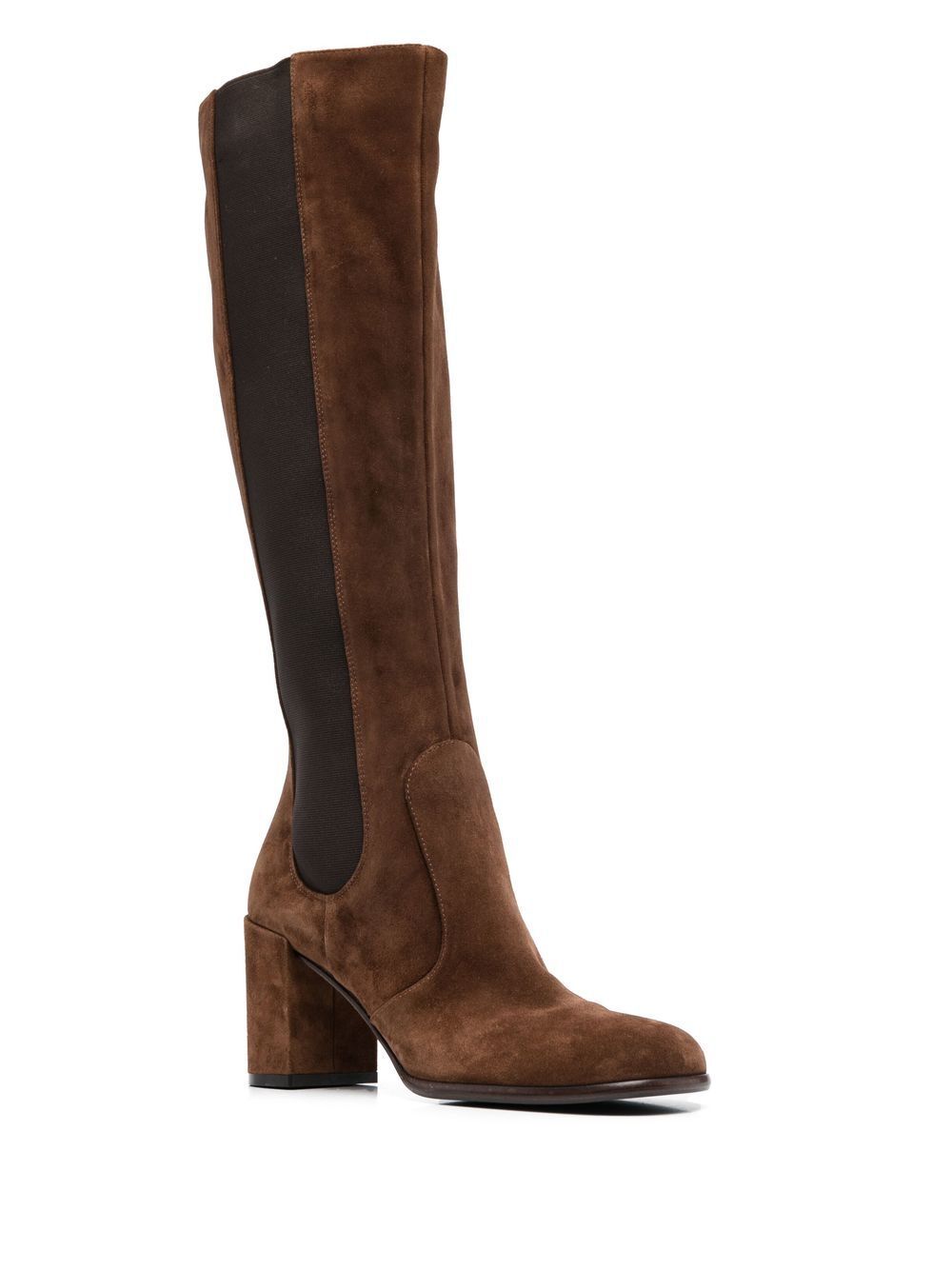 SR Aden Brown Suede Knee-High Boots - SERGIO ROSSI - Liberty Shoes Australia