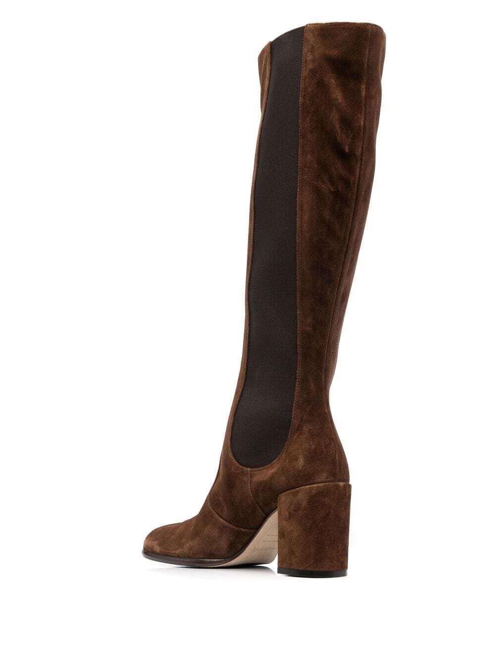 SR Aden Brown Suede Knee-High Boots - SERGIO ROSSI - Liberty Shoes Australia
