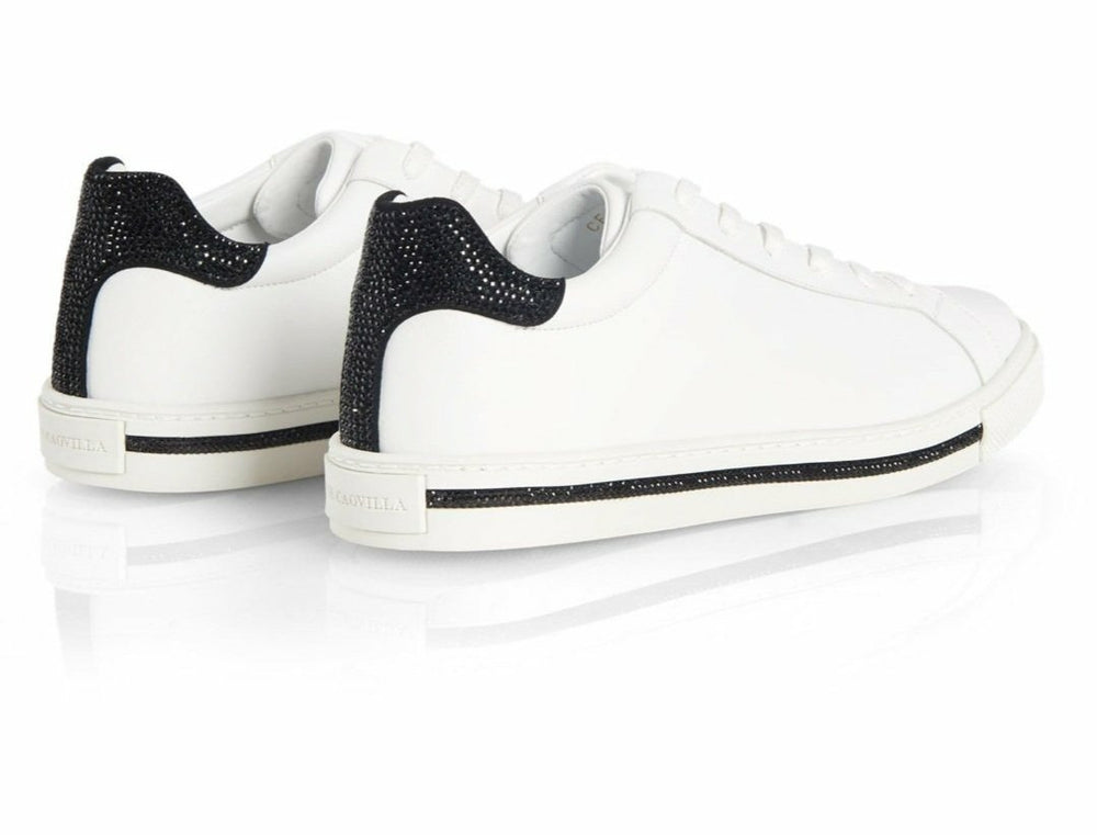Xtra Sneakers With  Black  Contrast Strass - Rene Caovilla - Liberty Shoes Australia