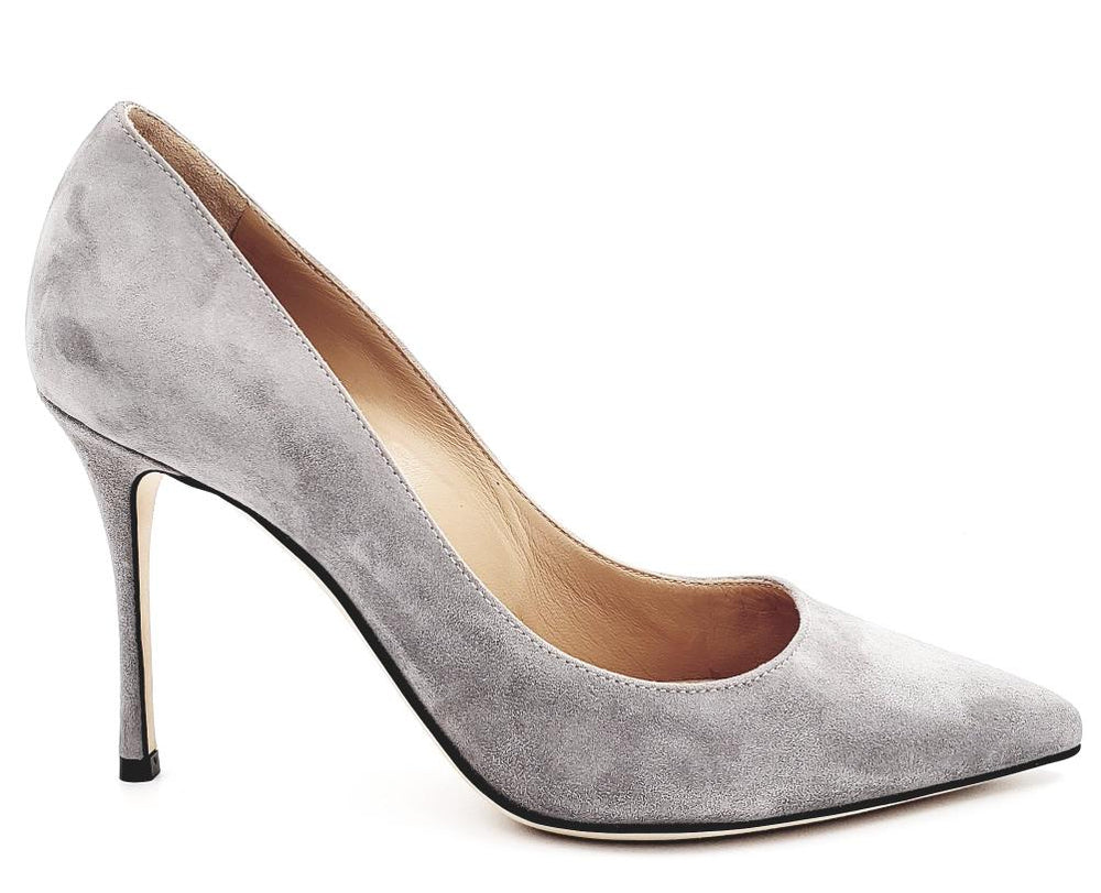 Godiva Grey Suede Pump - SERGIO ROSSI - Liberty Shoes Australia