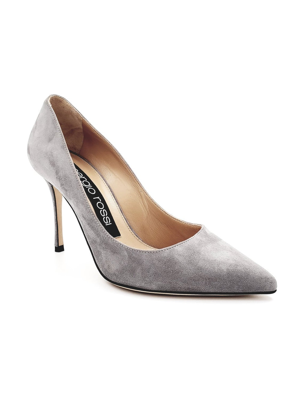 Godiva Grey Suede Pump - SERGIO ROSSI - Liberty Shoes Australia