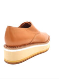 Brook Tan Leather Platform Derby - Clergerie - Liberty Shoes Australia
