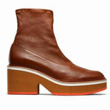 Albane Tan Stretch Leather Boots - Clergerie - Liberty Shoes Australia