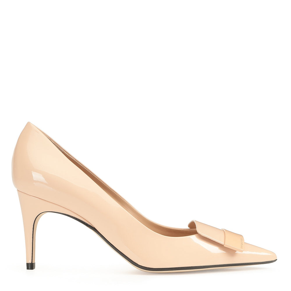 Sr1 Ivory Patent Pump - SERGIO ROSSI - Liberty Shoes Australia