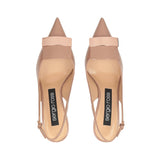 Sr1 Nude Patent Slingback - SERGIO ROSSI - Liberty Shoes Australia